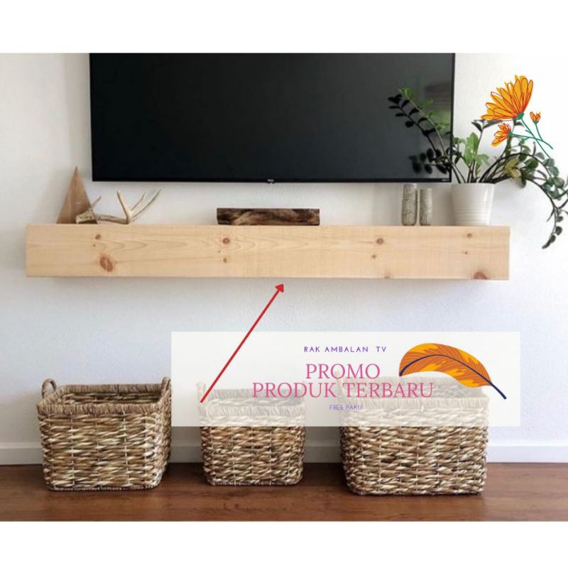 RAK AMBALAN TV KAYU JATI BELANDA ASLI