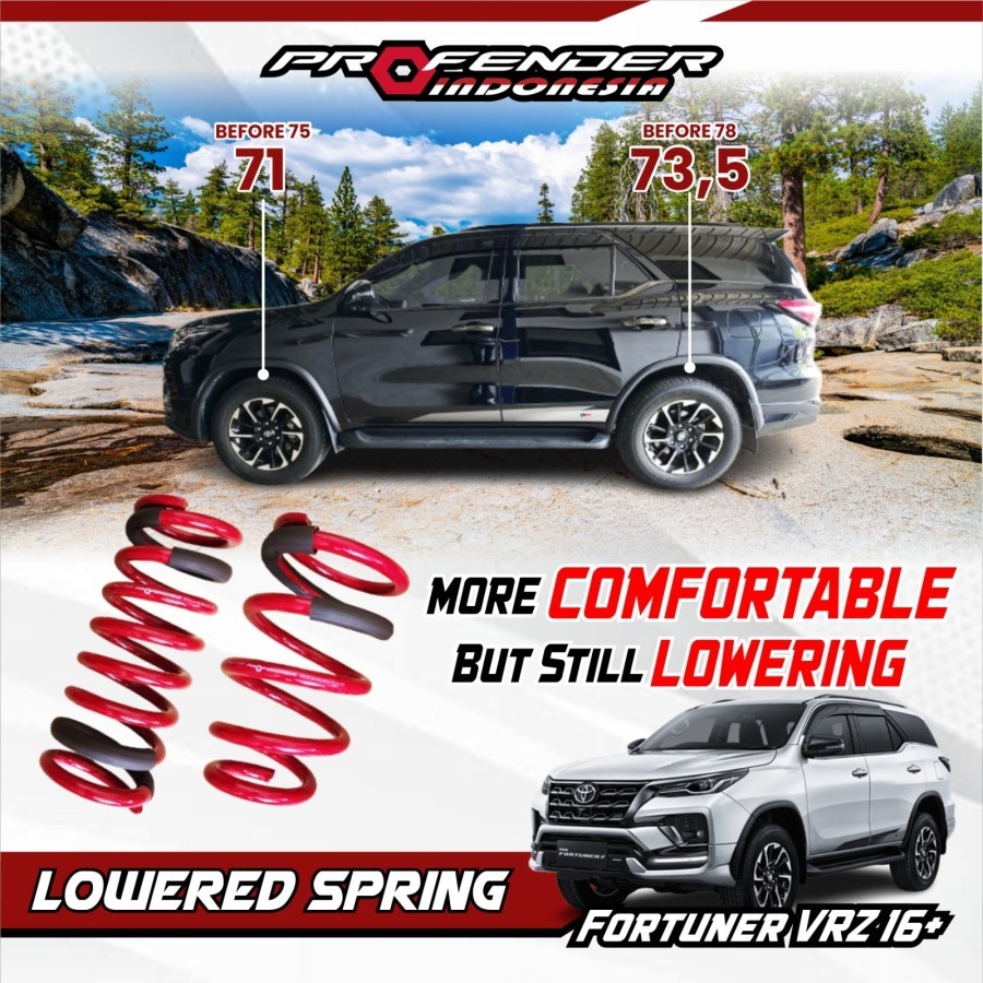 SPRING / PER CEPER PROFENDER FORTUNER VRZ GR 2016+ LOWERED SPRING
