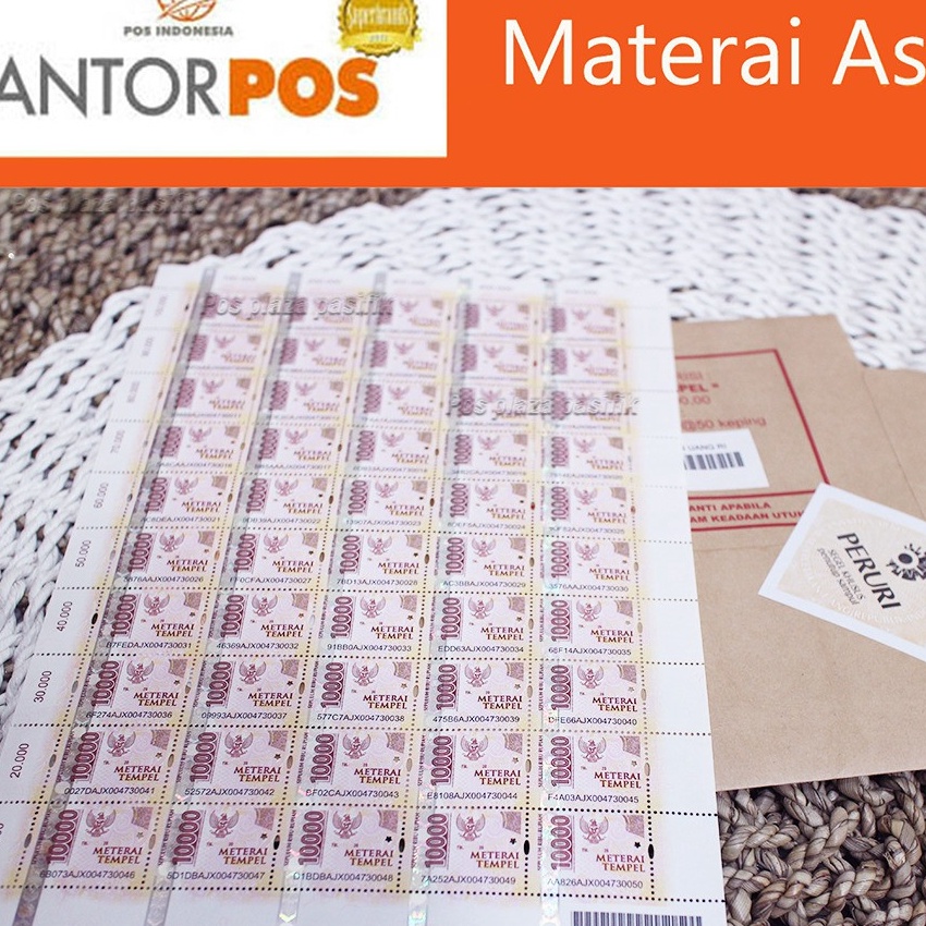 

Wah JUAL MATERAI 1 ISI 2 PCS MATERAI 1