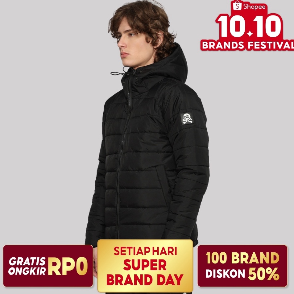 Bdgboys Jacket Outdoor Puffer Hitam Doff