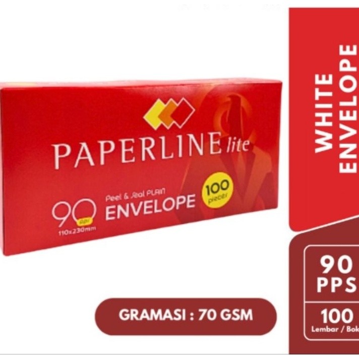 

Langka Amplop Putih Polos 9 Perekat Paperline Lite 7gsm