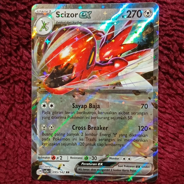 Scizor EX RR sv5s - Pokemon TCG Indonesia foil holo
