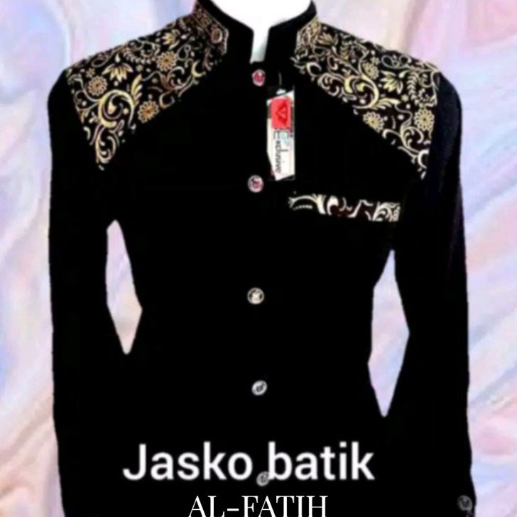 jasko batik baju jas koko kombinasi batik jas pria dewasa kain higtwis halus dan tebal