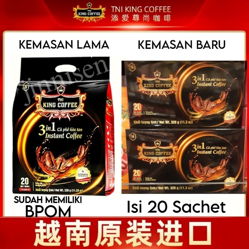 

TNI King Coffee 3 in 1 (20 Sachet) Kopi Vietnam King Coffee/Kopi Instan/Kopi Sachet
