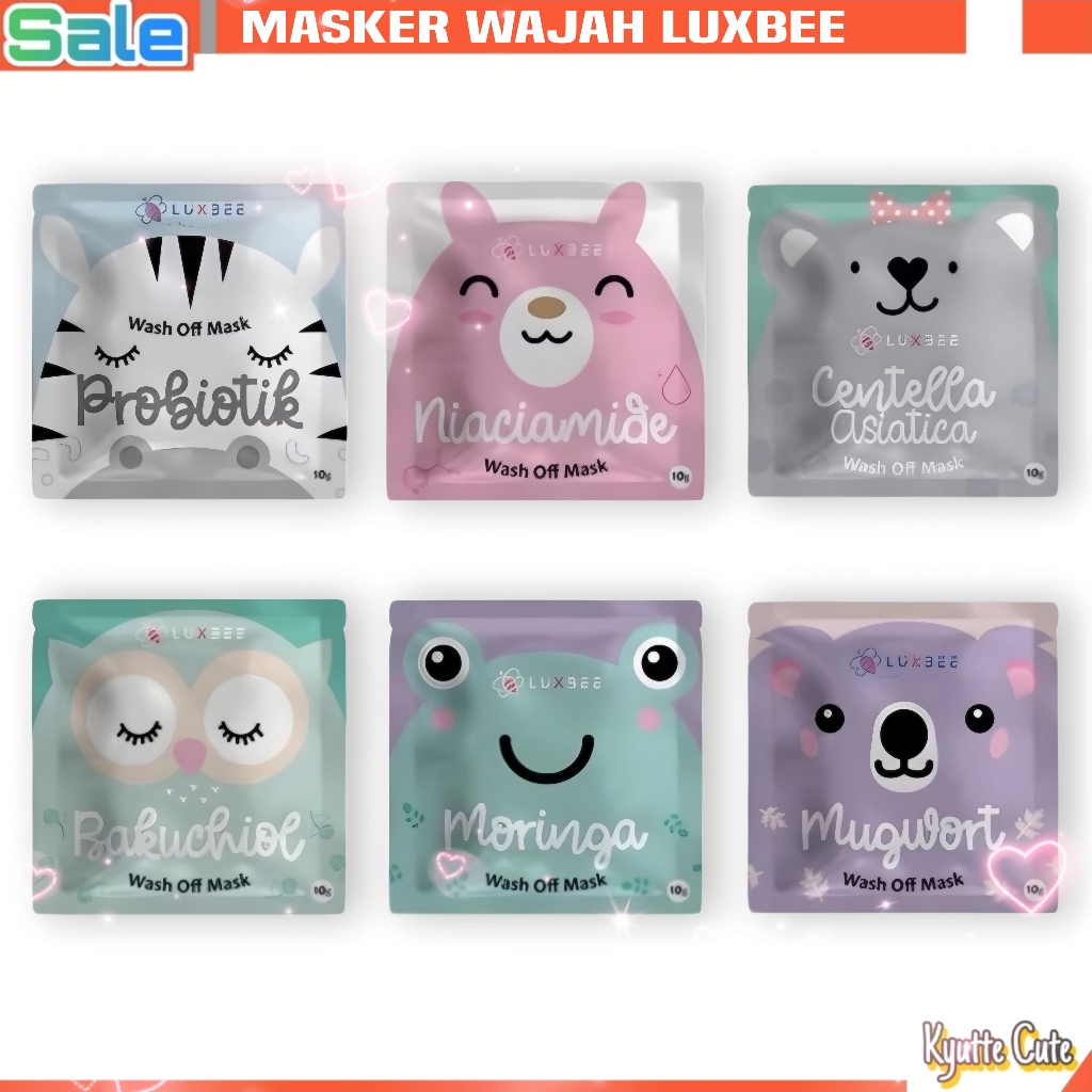 Masker Wajah Organik Luxbee Wash Off Mask Masker Bpom