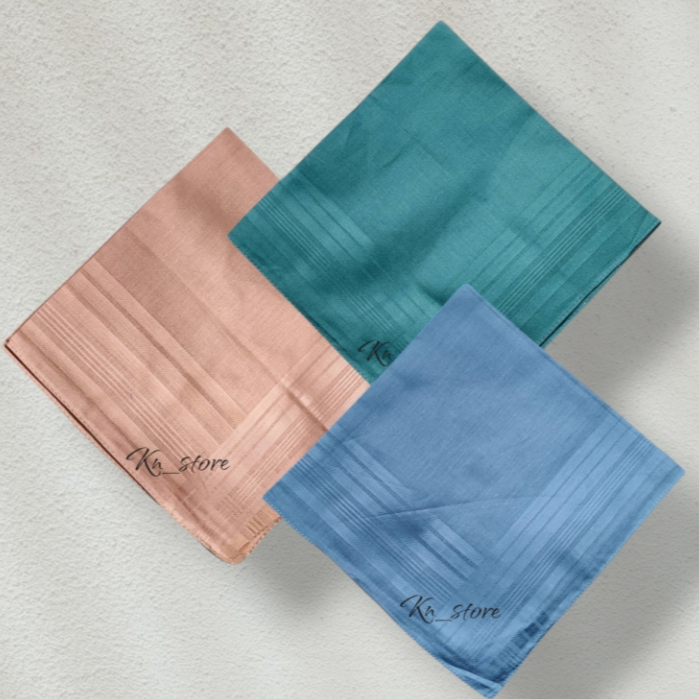 3 Pcs Sapu Tangan Pria Katun Handkerchief Saputangan Premium Selampe Cowok
