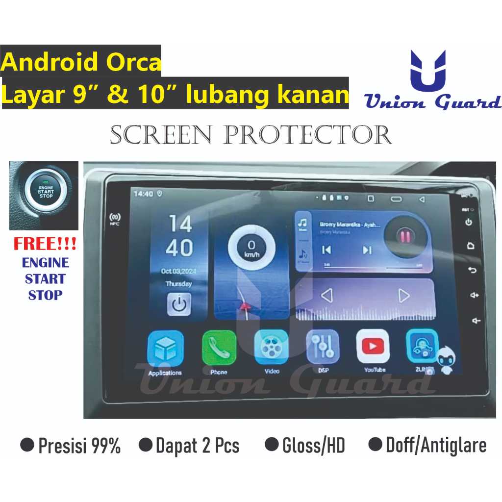 Antigores Orca ADR 9988 9/10 Inch Lubang Kanan