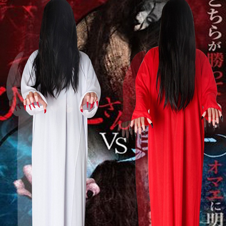 Special Limited  kostum dan wig sadako the ring cosplay costume kostum halloween hantu party setan k