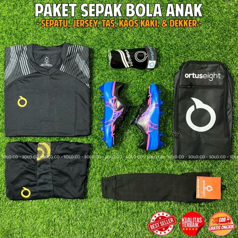 Promo Sepatu Bola Anak Ortus Catalyst Raiden FG Lengkap Paket Komplit Sepatu Sepak Bola Anak Ortusei