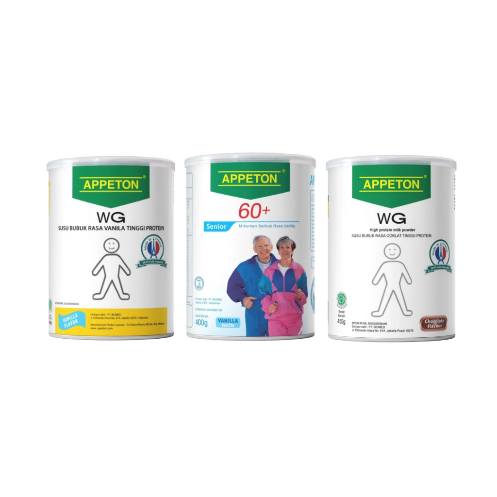 

Appeton Weight Gain Adult Vanilla / Cokelat 450g / 60+ Vanila 400g