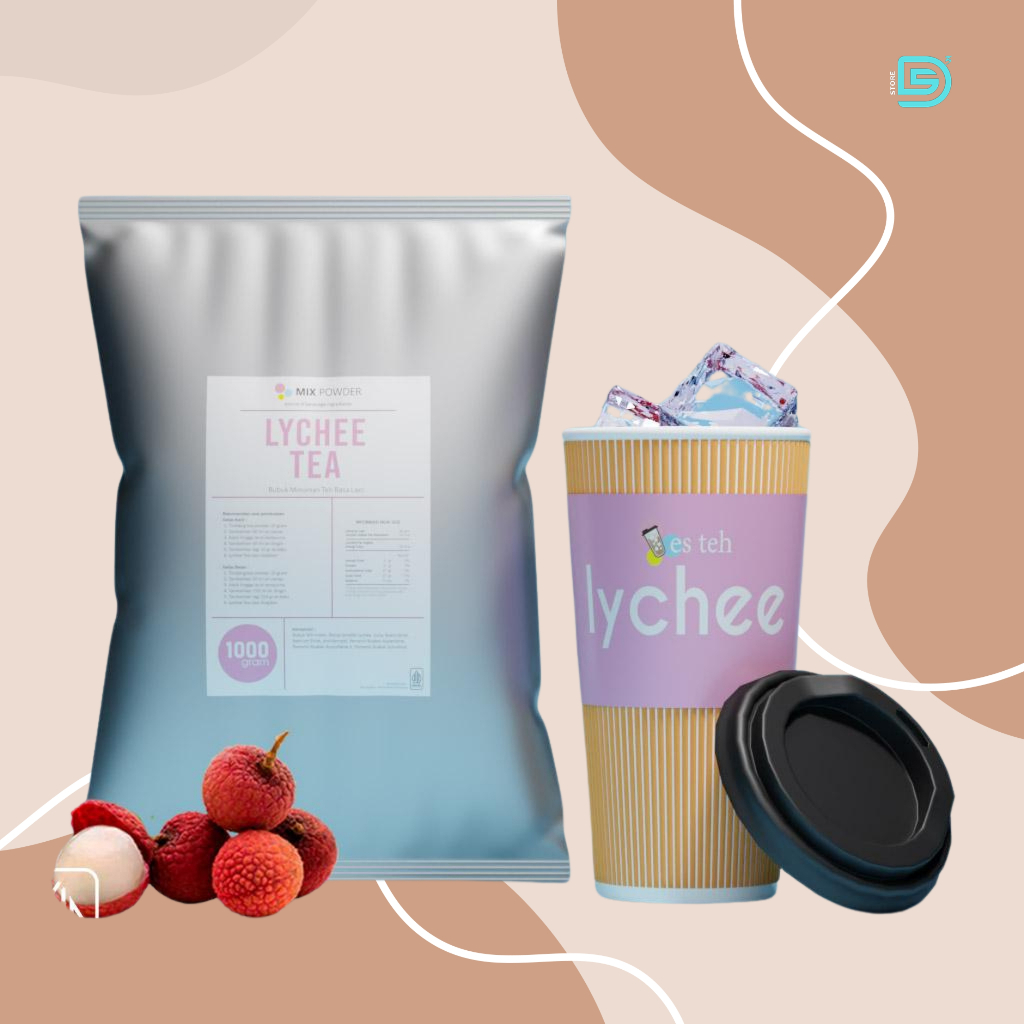 

Bubuk Minuman Teh Rasa Leci Powder Lychee Tea Kemasan 1 Kg