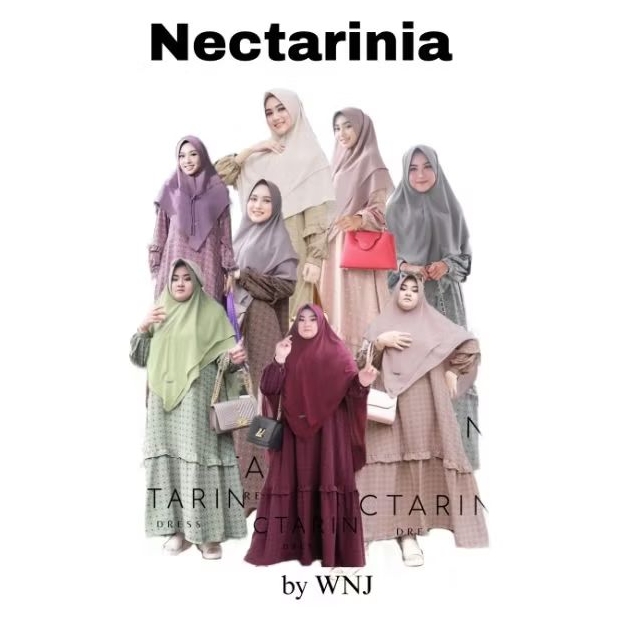 NECTARINIA DRESS MOTIF BUNGA ORIGINAL BY WNJ