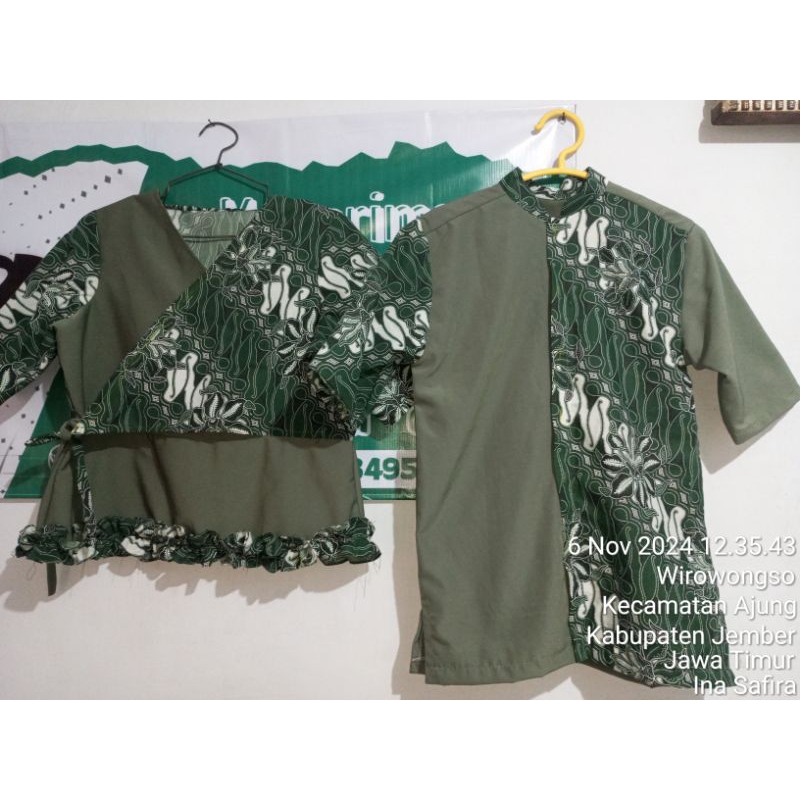 Baju couple suami istri kombinasi batik