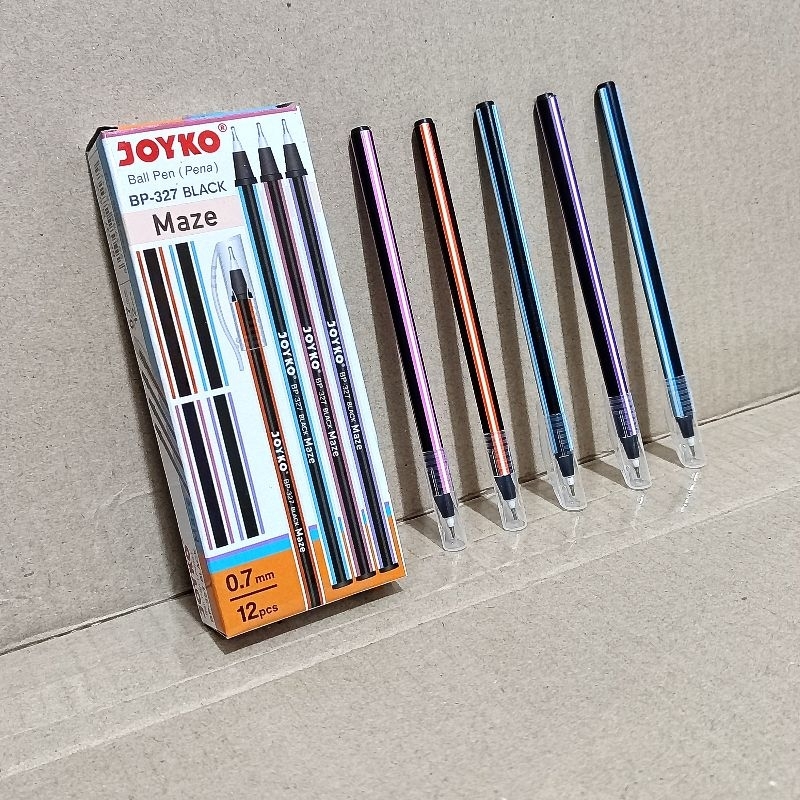 

1 Pak Pulpen Joyko Maze Hitam Isi 12 Pcs