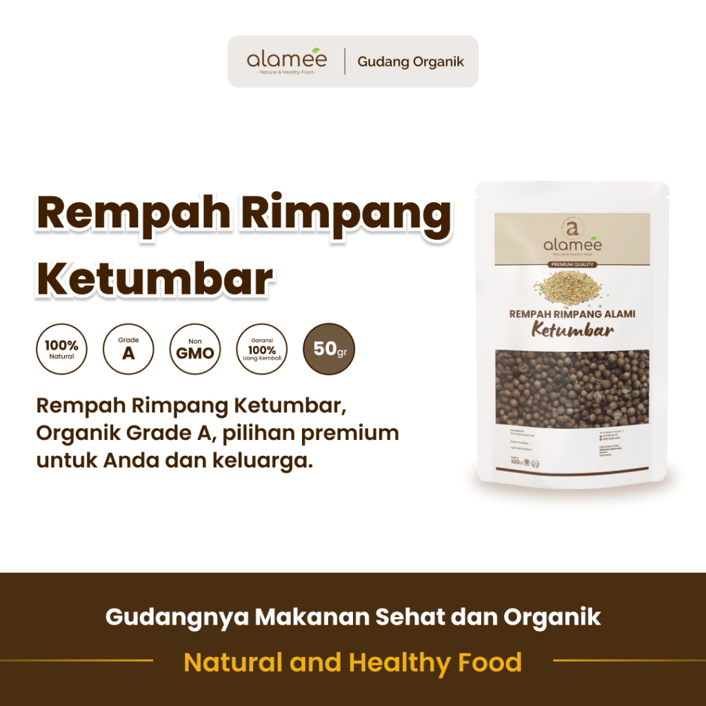 

alamee rempah ketumbar aroma segar 50 gram bumbu khas dengan cita rasa unik penyedap alami herbal