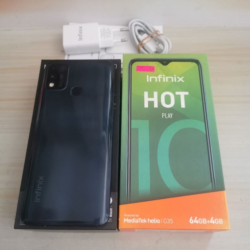 Infinix Hot 10 Play ram 4GB 64GB Bekas - Fullset Resmi - second