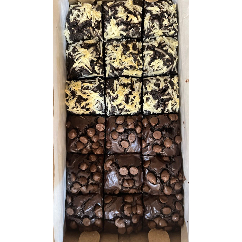 

Brownies Fudgy coklat lumer keju