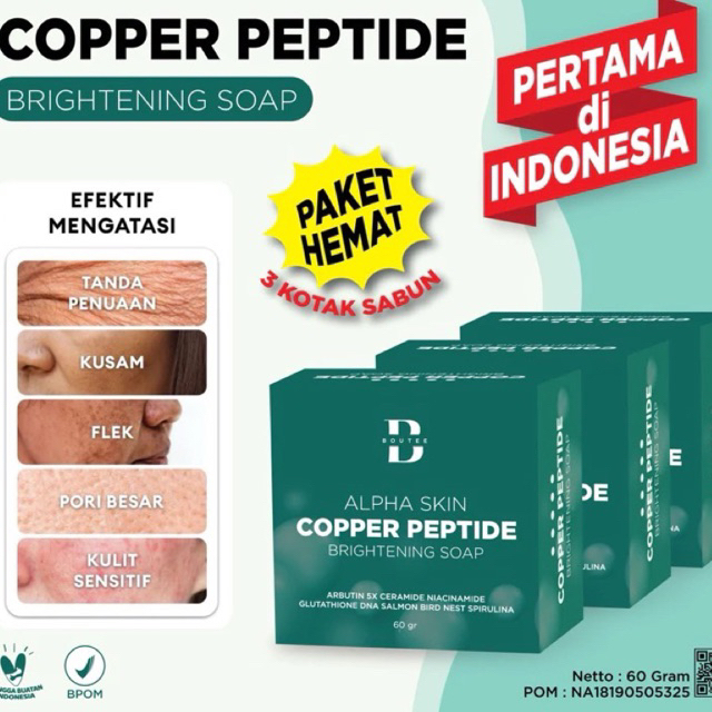 [PAKET HEMAT 3PCS] SABUN COPPER PEPTIDE SABUN FLEK