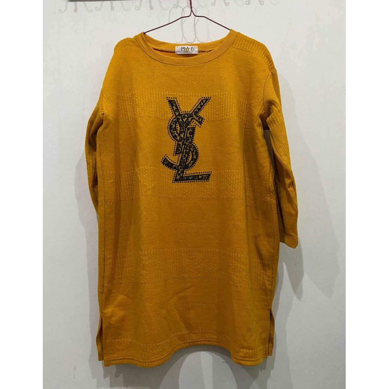Kaos wanita YSL mustard