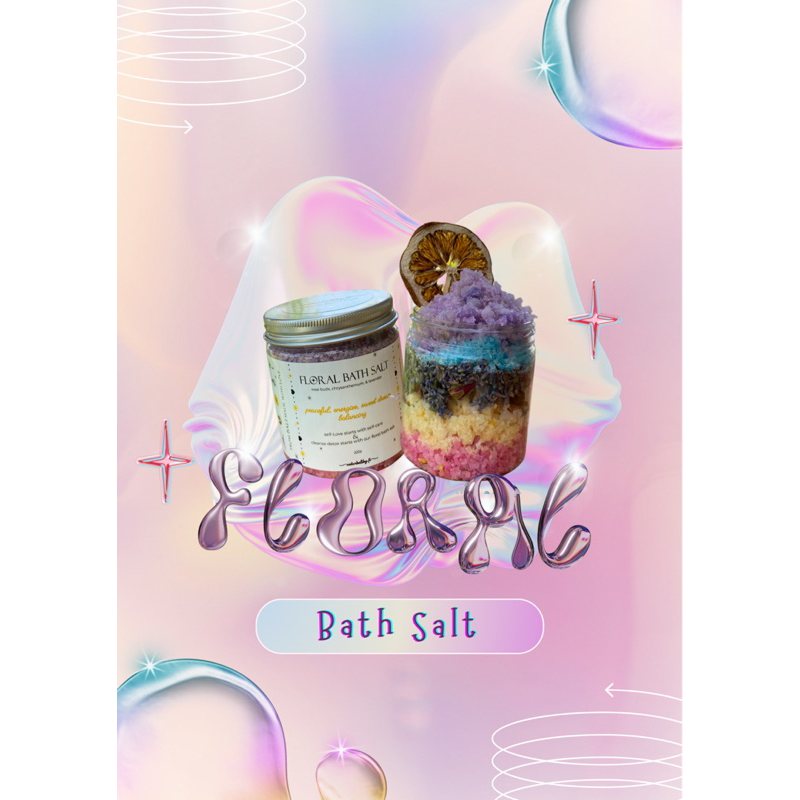 Floral Bath Salt 200g - Garam Mandi Bunga Aesthetic