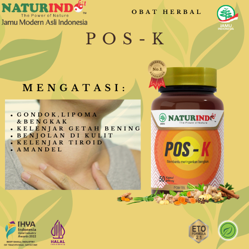 Obat Herbal Pembengkakan Otot Syaraf Kelenjar Obat Gondokan | Naturindo POS-K Naturindo