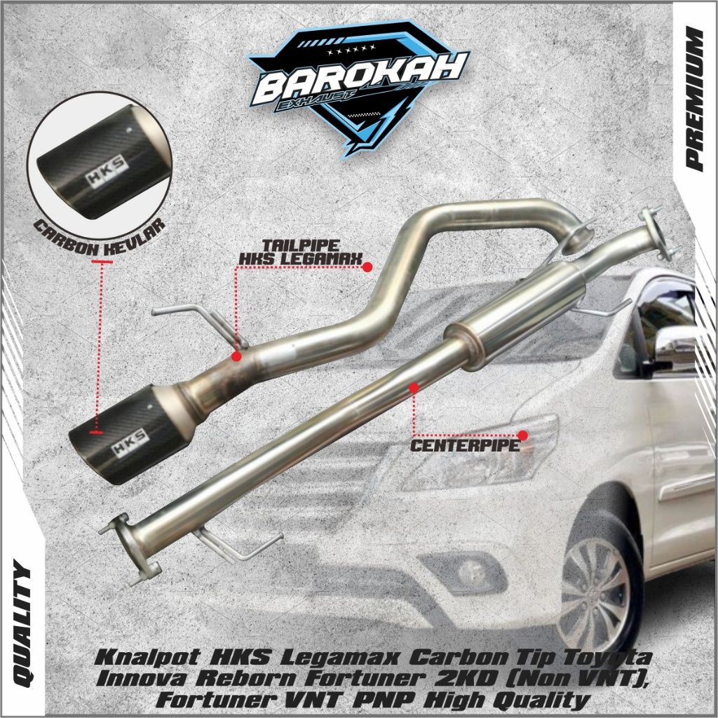 Knalpot HKS Legamax Carbon Tip Toyota Innova Reborn Fortuner Hilux BRKH