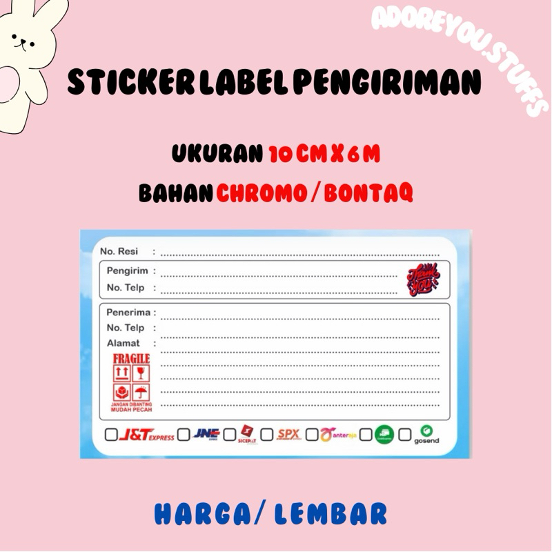 

[ 1 LBR ] Sticker Label Ekspedisi / Pengiriman Sticker Fragile |Sticker Thankyou | Thankyou Seal | Sticker Terima Kasih | Sticker Fragile Cute | Sticker Fragile Lucu | Sticker Handle With Care | Sticker Open Me | Sticker Unboxing | Sticker Packing |