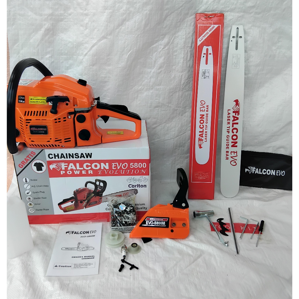 CHAINSAW 5800 FALCON 22 INCH / GERGAJI MESIN POTONG KAYU FALCON 5800