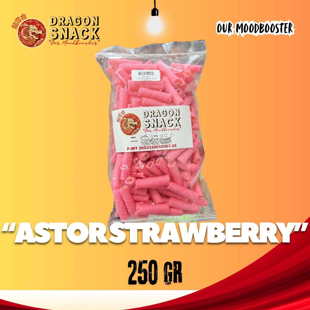 

ASTOR POTONG STRAWBERRY 250GR (DRAGON SNACK)