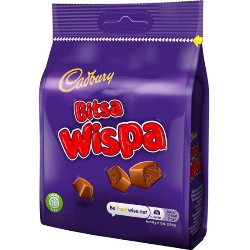 

cadbury bitsa wispa - 110 gram - expired cepat - makanan impor ringan coklat