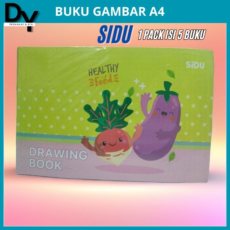 

Sidu Buku Gambar Ukuran A4 1Pack isi 5 Buku