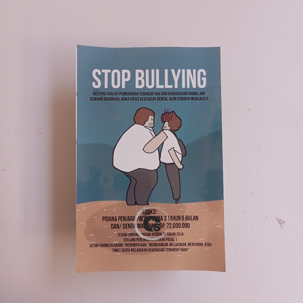 

Stiker Stop Bullying - Sanksi Pelaku Bullying - Stiker Perundungan - Stiker Vinyl