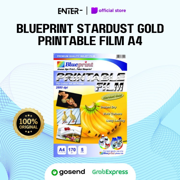 

Blueprint Stardust Gold Printable Film A4 Pisang