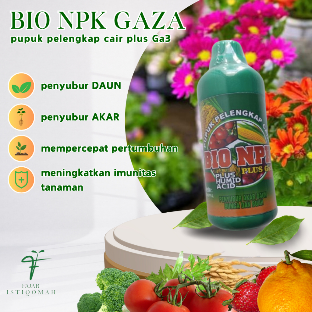 BIO NPK GAZA PUPUK cair pelengkap bunga krisan isi 500ml,Pupuk bunga dan tanaman hias, Pupuk bunga