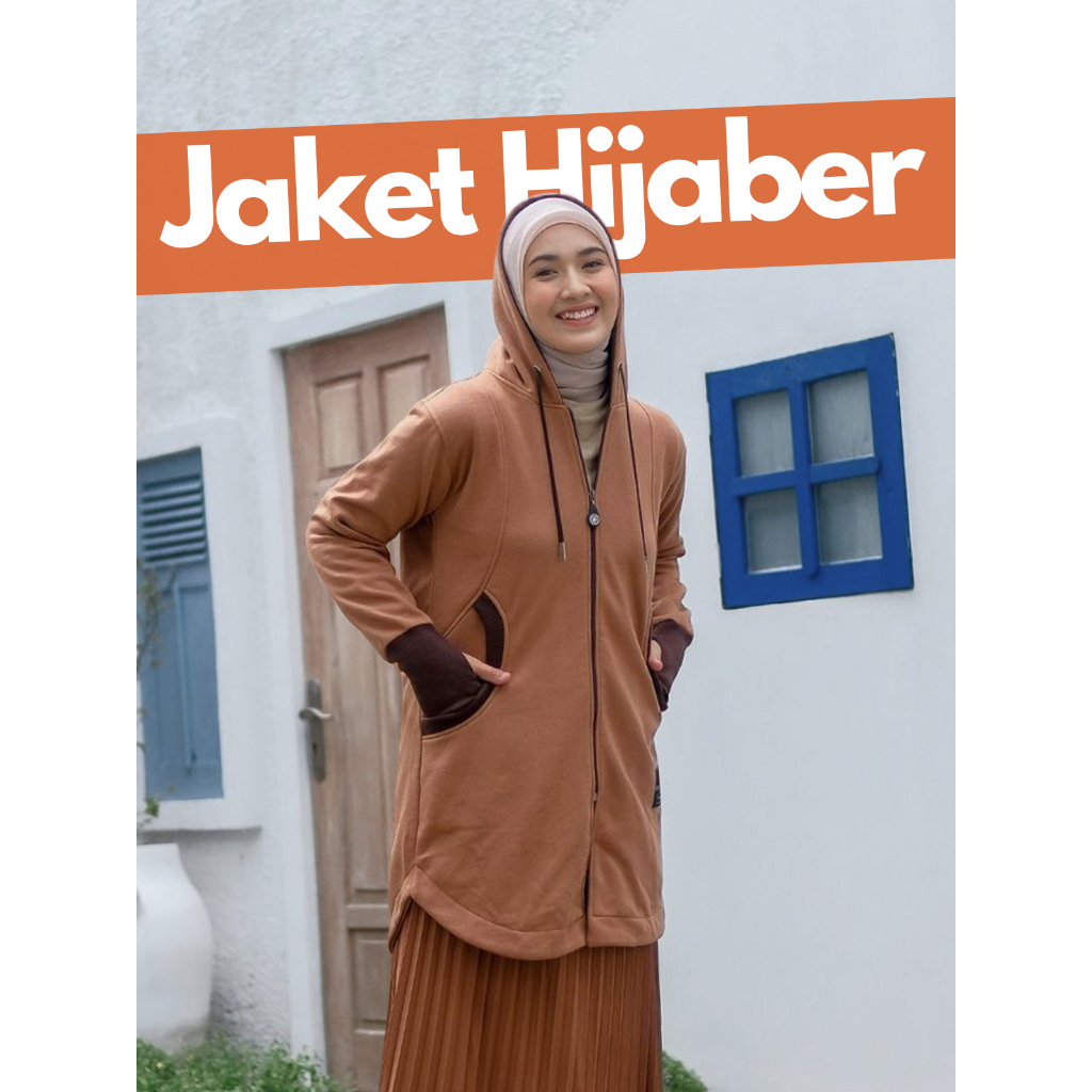 HIJACKET ELEKTRA | HIJAKET JAKET HIJAB PANJANG WANITA MUSLIMAH SYAR'I