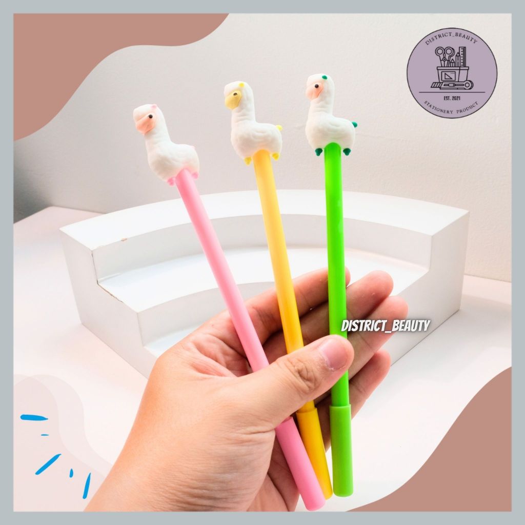 

PULPEN GEL ILAMA PUTIH PEN GEL BONEKA ILAMA LUCUU BOLPEN GEL KARAKTER ILAMA LUCU TERMURAH