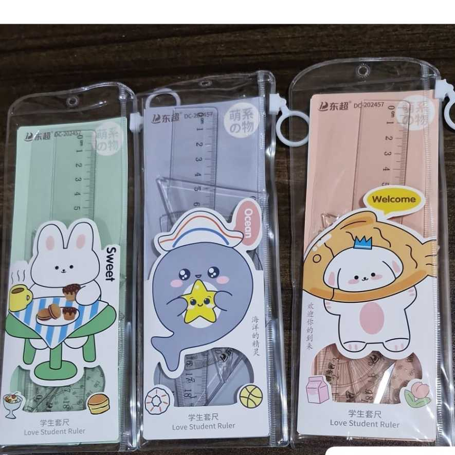 

Garisan Segita Set / Garisan Set Busur Derajat motif Animals 202457