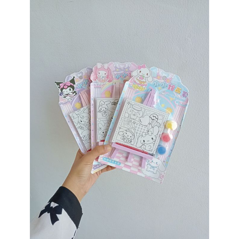 

colours set / satu set alat melukis / buku mewarnai / set lukis mini