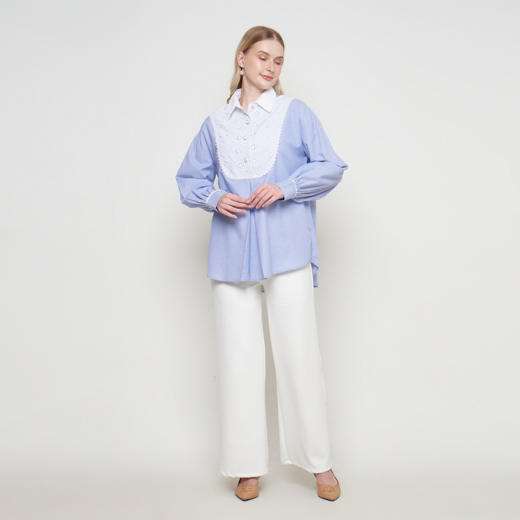 Kamilaa by Itang Yunasz Blouse Stacey Royal Blue