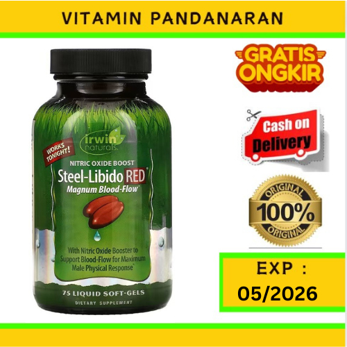 Vitamin Penambah Stamina Irwin Naturals  Steel Libido 75 Softgels