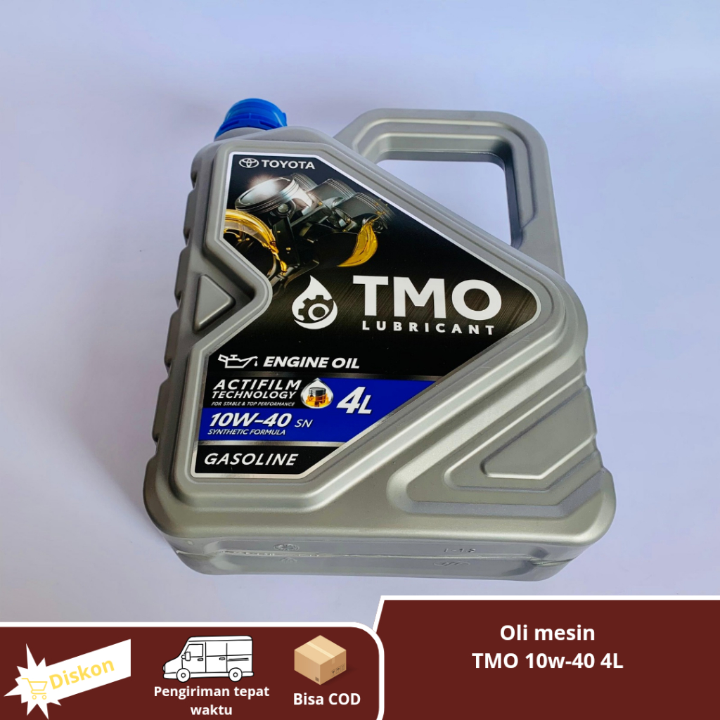 ALL NEW BARCODE! Toyota Motor Oil/ TMO Biru 10W-40 4 Liter (Oli Mesin Bensin) 100% Asli