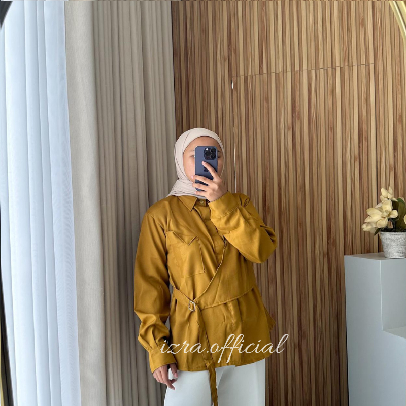 kemeja alivia atasan wanita jumbo bigsize S-M-L-XL-2XL-3XL-5XL korean style kemeja wanita