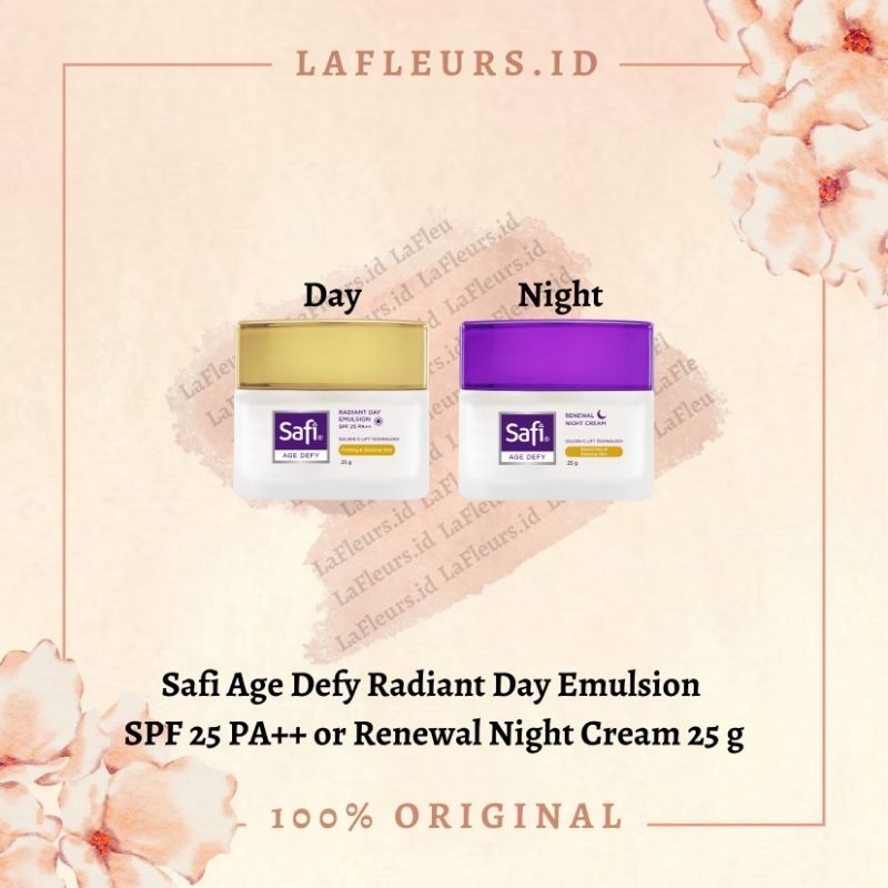 Safi Age Defy Day Emulsion SPF 25 PA++ 25g / Safi Age Defy Renewal Night Cream 25gr / Safi Day Cream
