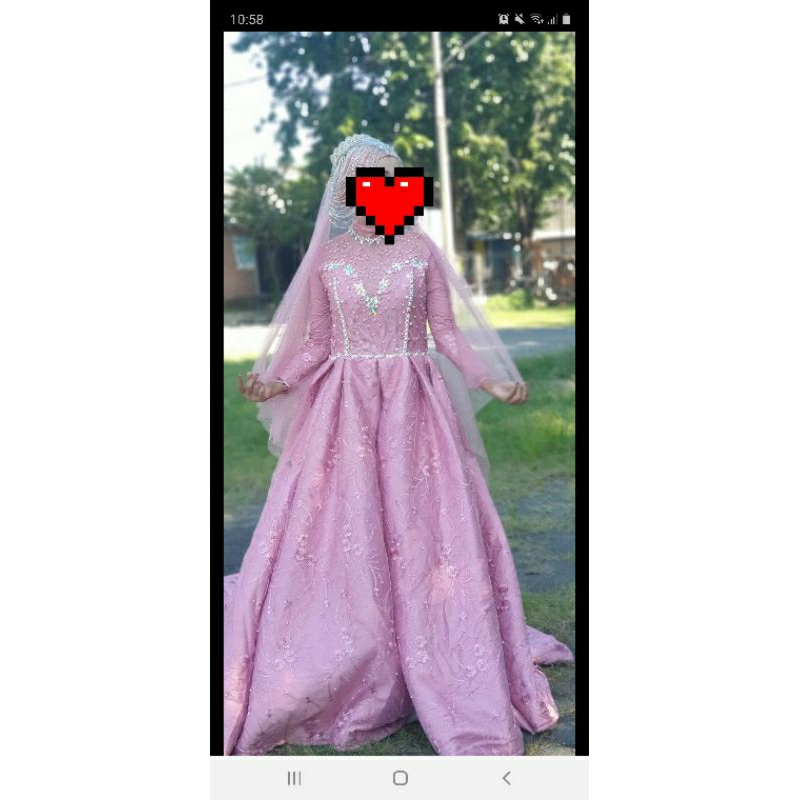 gaun pengantin preloved