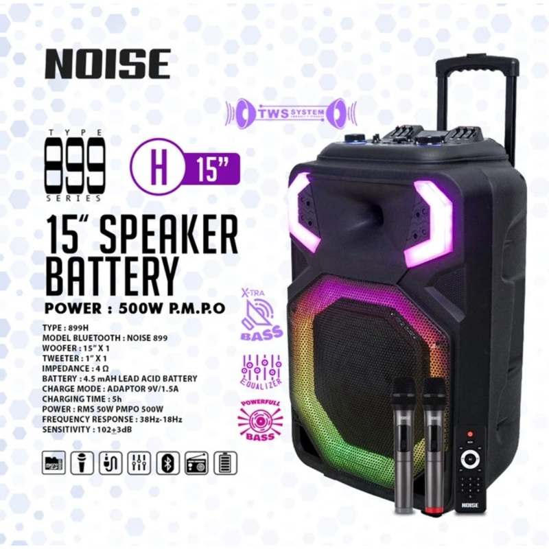 NOISE Speaker 899 H 15 inch Bluetooth Portable Wireless