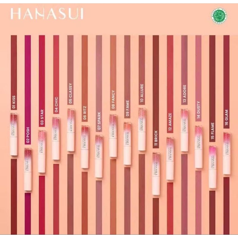 Hanasui Matte dorable lip cream| matte dorable lip cream lipstik cair mate Hanasui