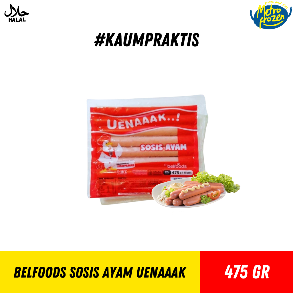 

BELFOODS Sosia Ayam Uenaaak 475gr// Sosis ayam instan Banjarmasin