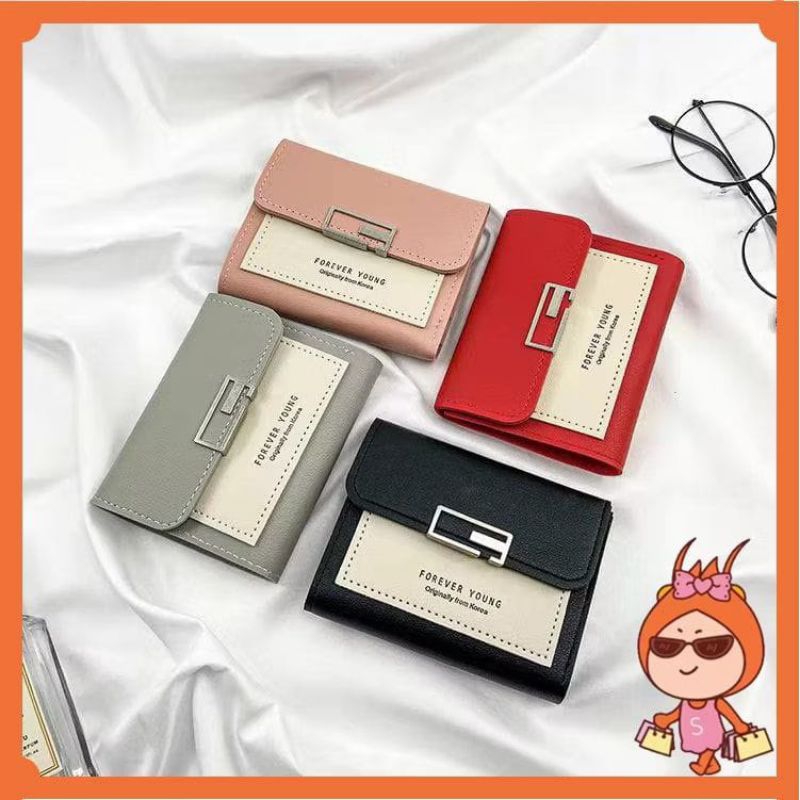 Dompet Lipat Forever Young Import Korea / Dompet Mini Wanita / Dompet Lipat