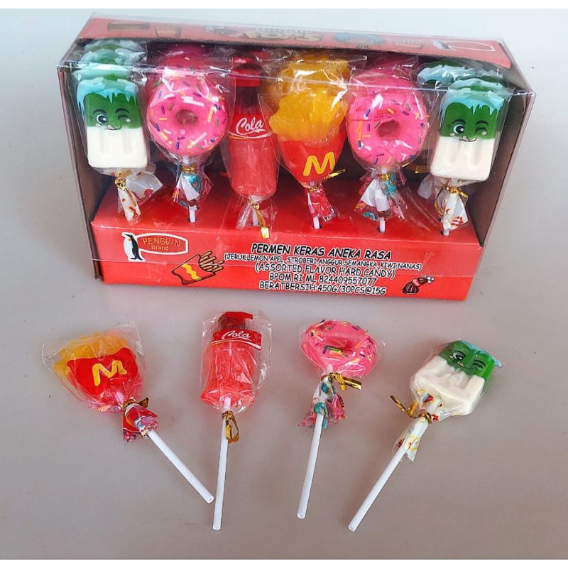 

Pinguin Permen Fast Food dan Mix Fruit Isi 30 pcs