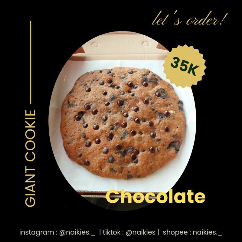 

GIANT CHOCO COOKIE 300GR | SOFT BAKED COOKIES HOMEMADE | CAMILAN KUE